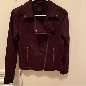 LIVERPOOL Denim Moto burgundy Jacket